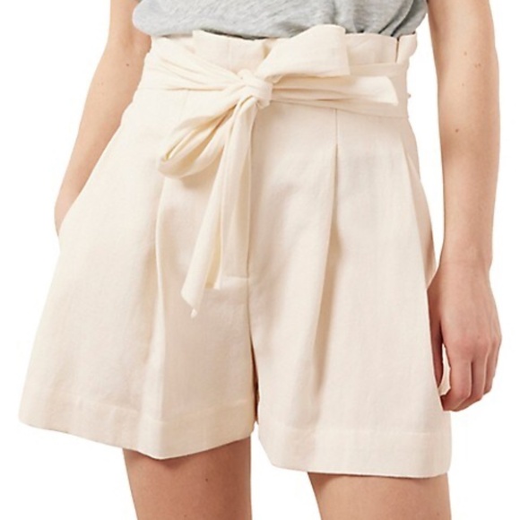 Vanessa Bruno Ricardo Cotton Linen Tie Waist Shorts - Picture 1 of 9